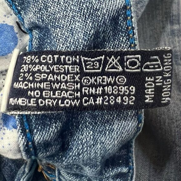 KR3W Women’s 28 Bootcut Jeans Low Rise Blue Y2K Vintage Skatecore Denim - Picture 14 of 14